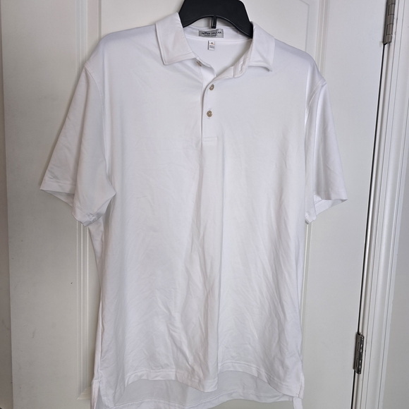 Peter Millar Summer Comfort Solid Performance Polo White Crown Sport - Picture 3 of 10